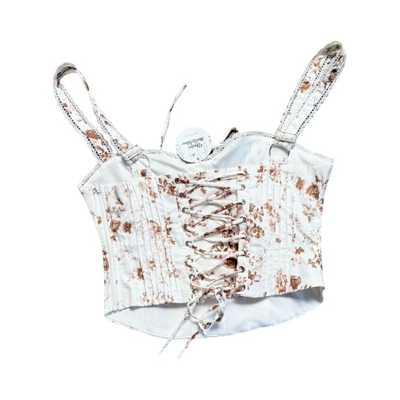 Under the Willow California - Floral Lace Trimmed Women's Top - Picture 2 of 10